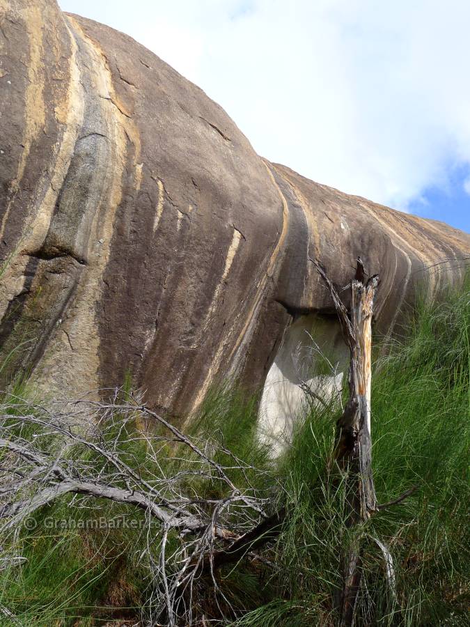 Part of the wave wall, Kokerbin Rock, Western Australia