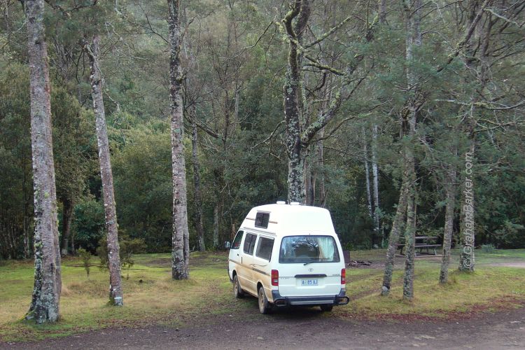 Lower Liffey Reserve campsite, Tasmania