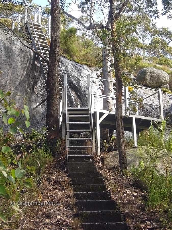Ladders on the path to Mt Frankland's summit, Western Australia
