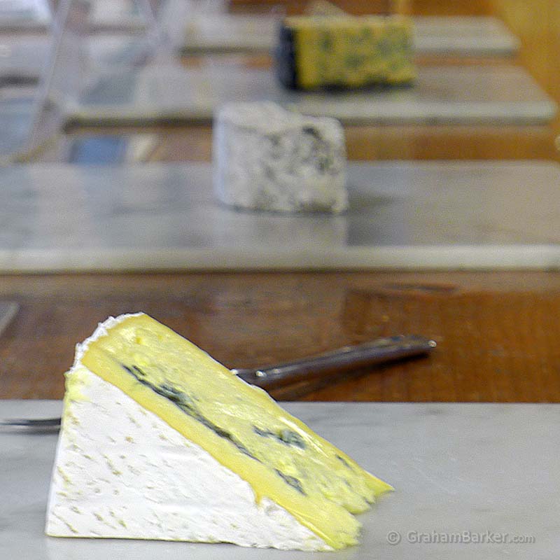 Blue cheese, before I dug in. King Island Dairy, Tasmania