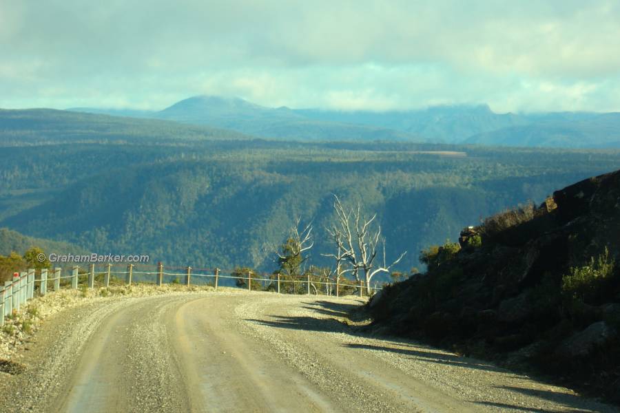 Near the top of the road to Devil's Gullet, Tasmania