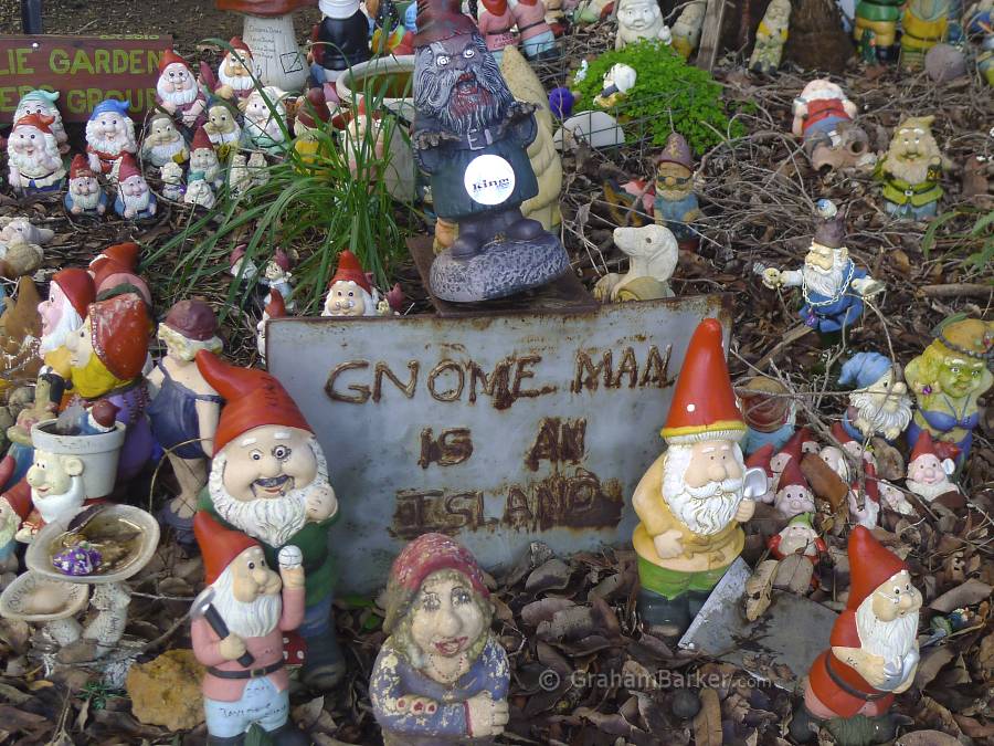 Gnome man is an island, Gnomesville, Western Australia