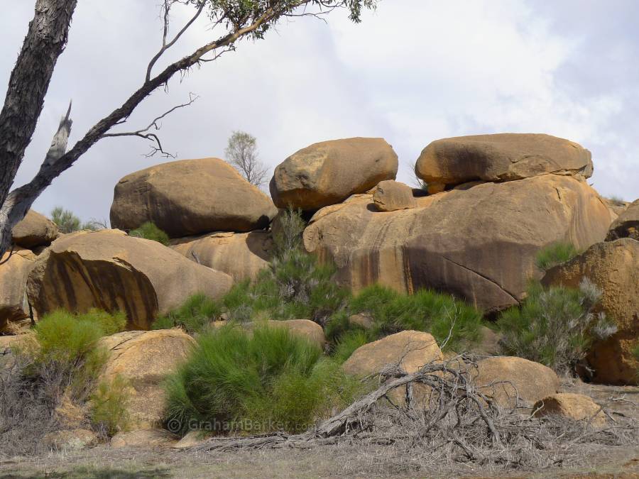 A few of the devil's marbles, Kokerbin Rock, Western Australia