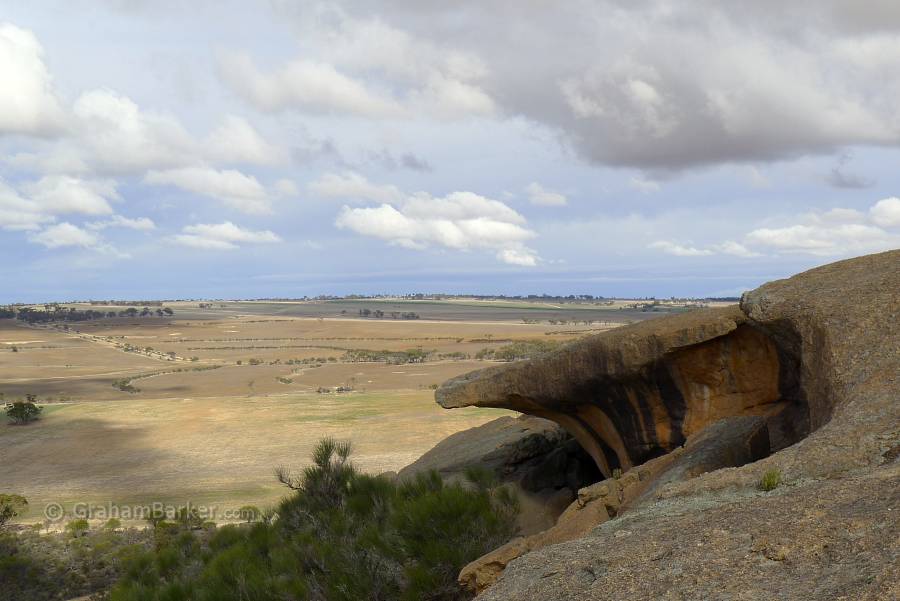 East view from near the top, Kokerbin Rock, Western Australia
