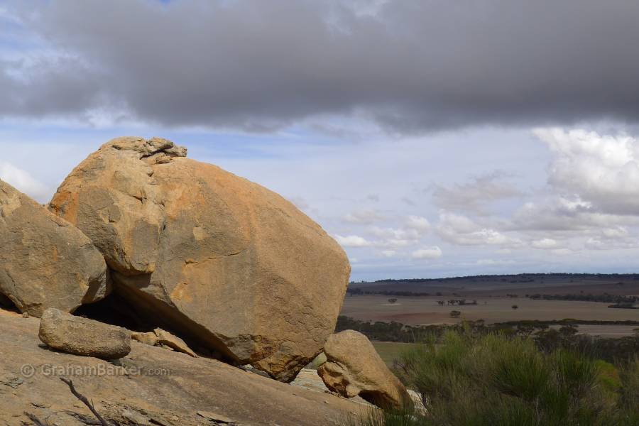 South view from near the top, Kokerbin Rock, Western Australia