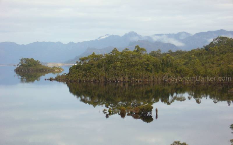 Not the view from Ted's Beach campground, Lake Pedder