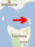 Location of Flinders Island