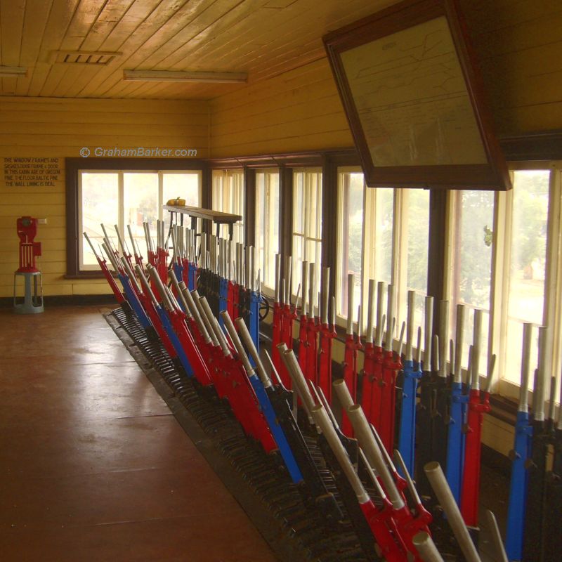 Signal cabin at Merredin Railway Station Museum, Western Australia