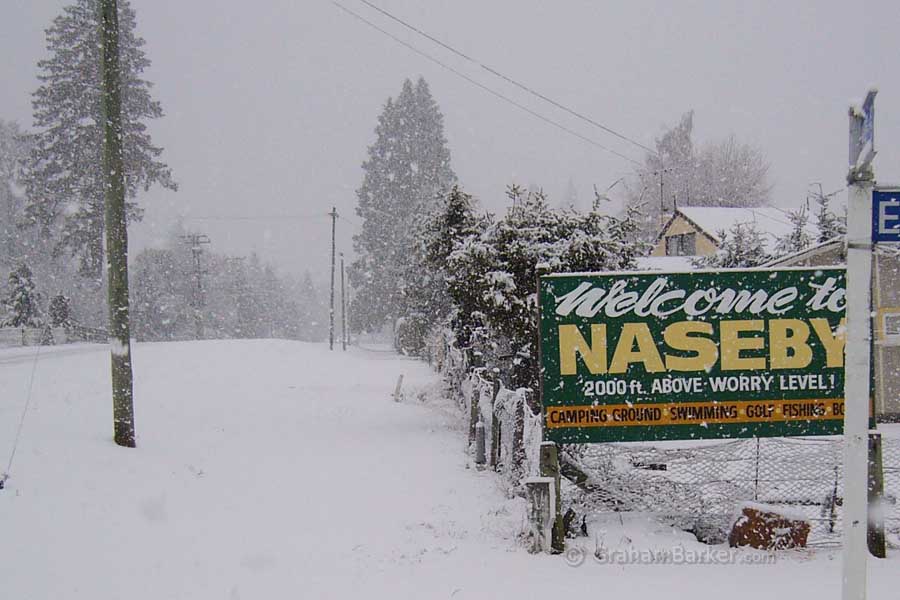 Welcome to Naseby, 2000 feet above worry level!