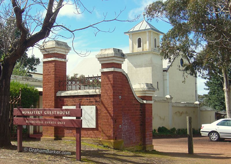 Entrance to monastery guesthouse, New Norcia, Western Australia