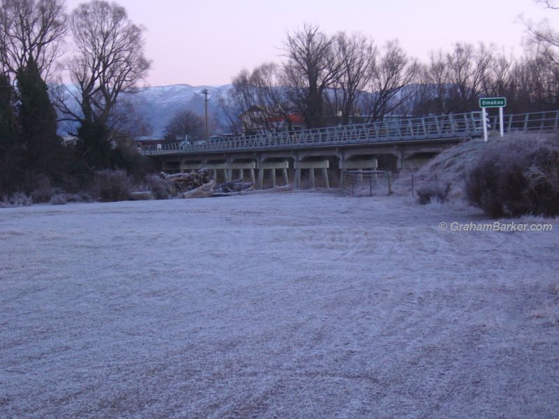 Frosty morning at Omakau, near Ophir, New Zealand