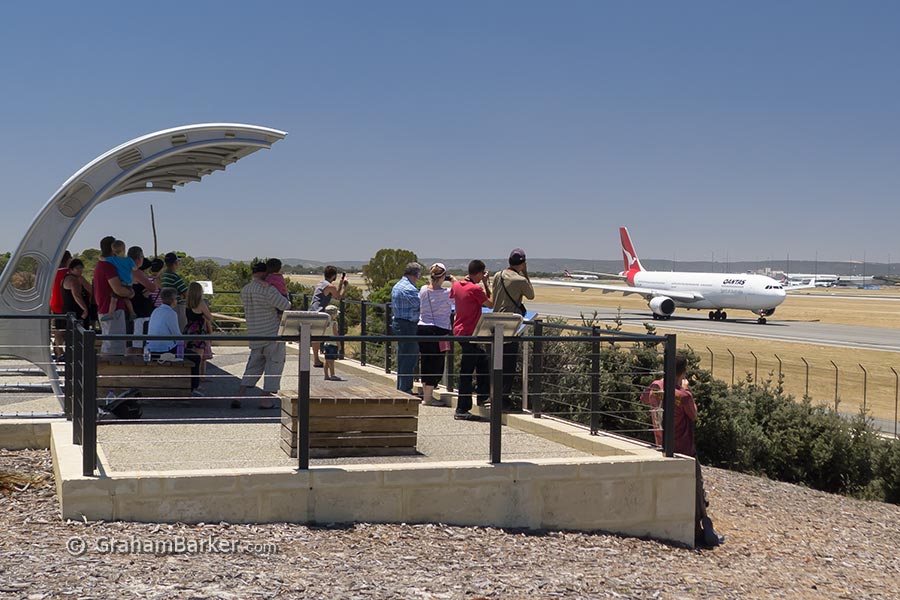 Public viewing area at Perth Airport, Western Australia