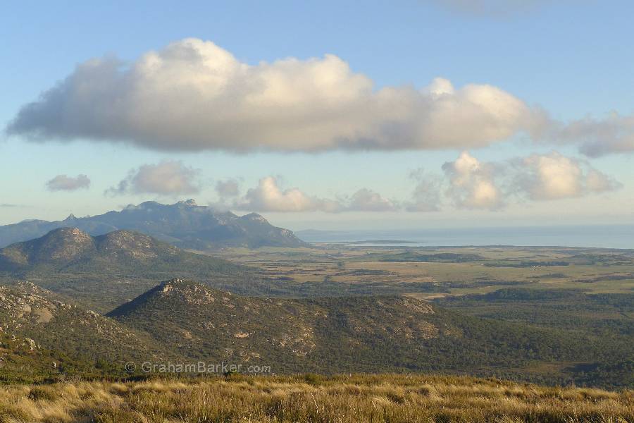 Strzelecki peaks of southern Flinders Island from Walker's lookout, Tasmania