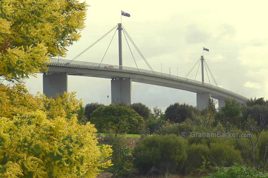 The bridge which the park is named after. Westgate Park, Melbourne, Australia