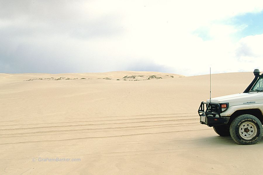 Driving on the Yeagerup Dunes, Western Australia